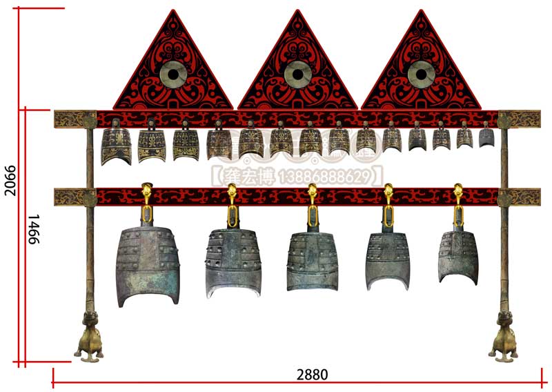 設(shè)計(jì)中的海昏侯編鐘效果圖